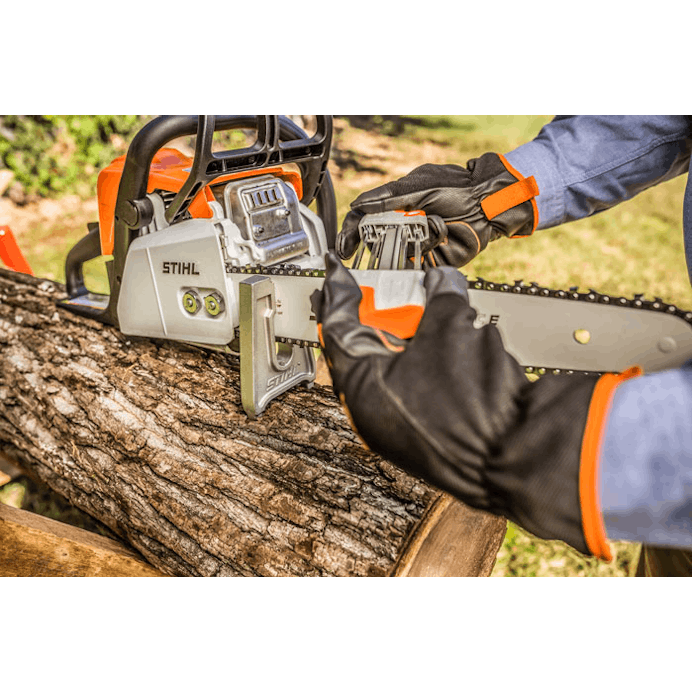 2 in 1 Filing Guide being used to sharpen STIHL Chainsaw