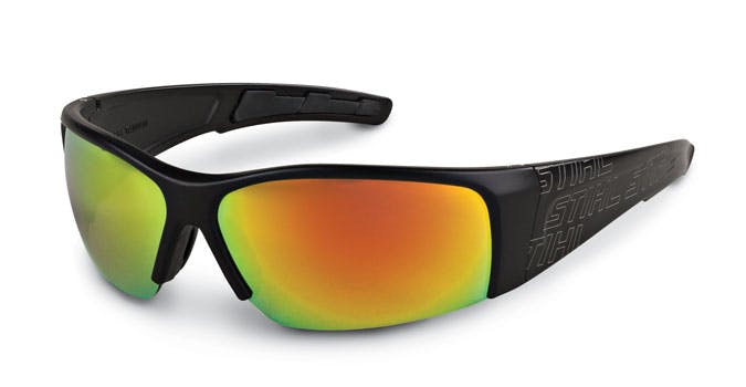 Stihl Black frame Sleek Line Safety Glasses with Yellow lens #0333 