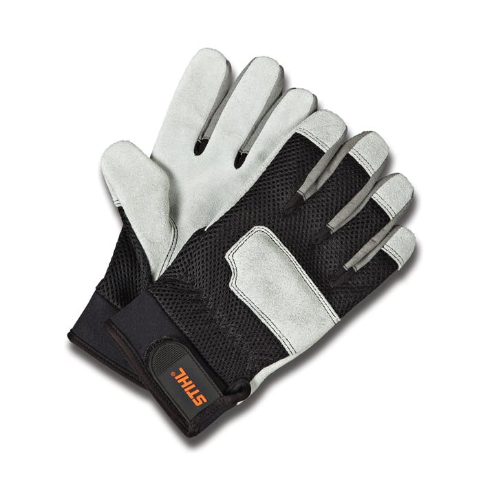 Details about   STIHL SPECIAL ERGO WORK YARD GLOVES ONE Size S/M SMALL MED NEW 8" TIP TO CUFF 
