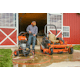 Man using RB 400 to clean mower