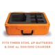 Carrying case with insert to fit three STIHL AP batteries and one AL 300/500 battery charger
