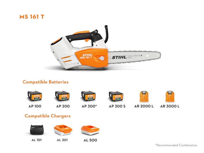 MSA 161 T, Top Handle Battery Chainsaw