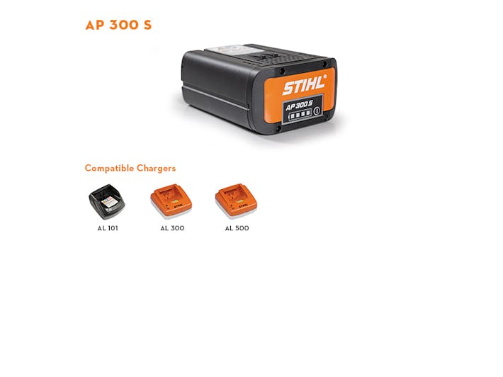 Compatible chargers for AP 300 S including the AL 101, AL 300, and AL 500