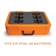 Carrying case with insert to fit six STIHL AK batteries