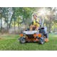 Man mowing lawn with STIHL RZ 752 K