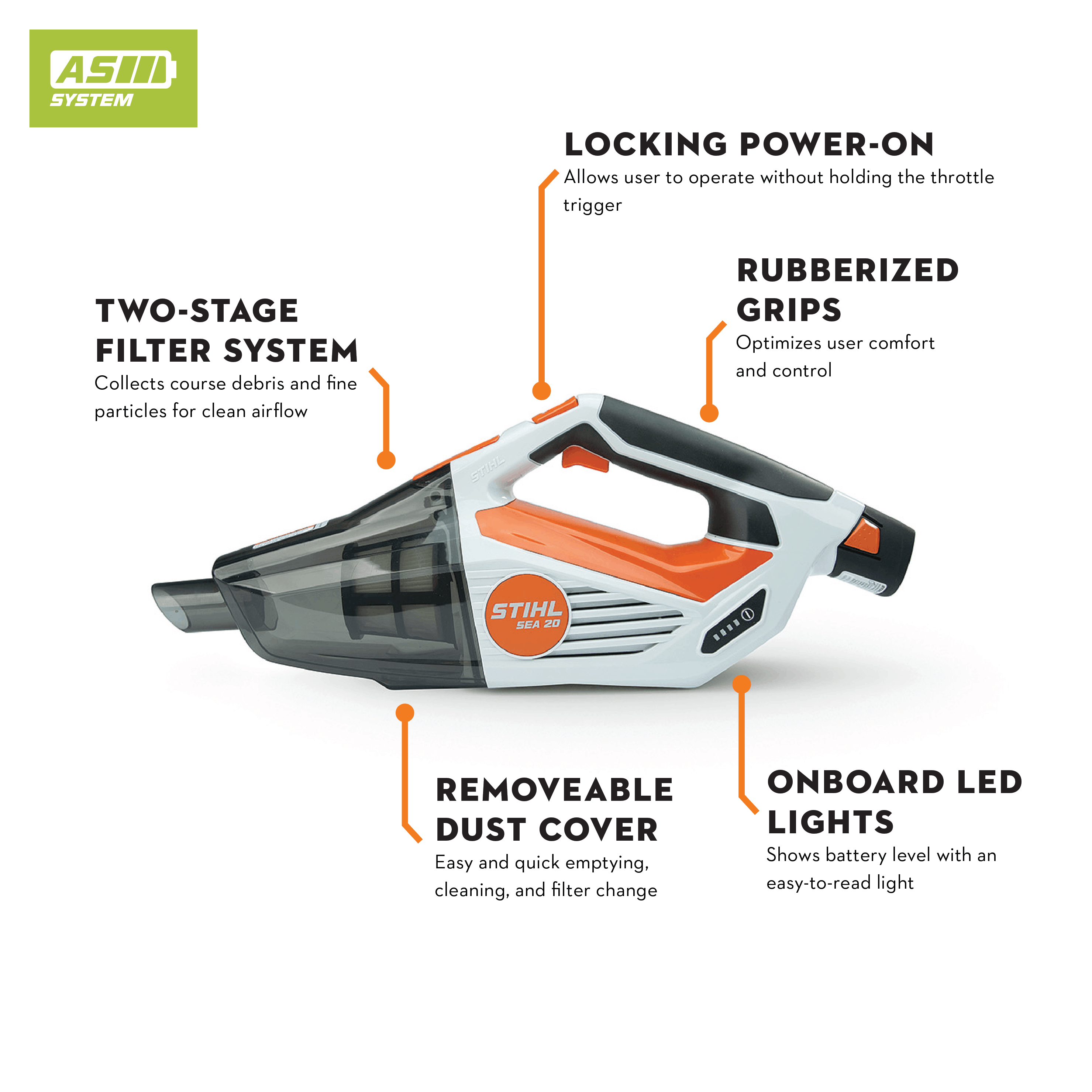 STIHL SEA 20 Handheld Vacuum | Battery Vacuum Cleaners | STIHL USA