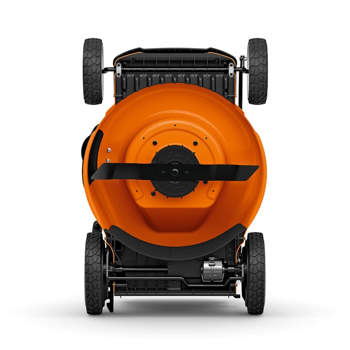 Underside of STIHL RMA 353 V push mower deck