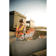 Man resting arm on TS 800 STIHL Cutquik® that is positioned atop a concrete pipe 