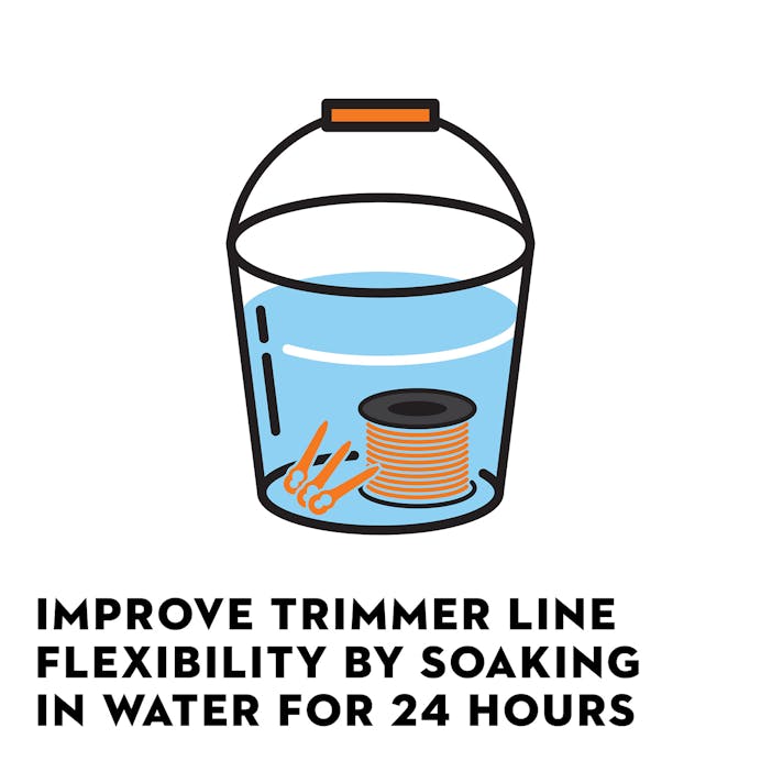 STIHL Commercial Square Trimmer Line in a bowl of water